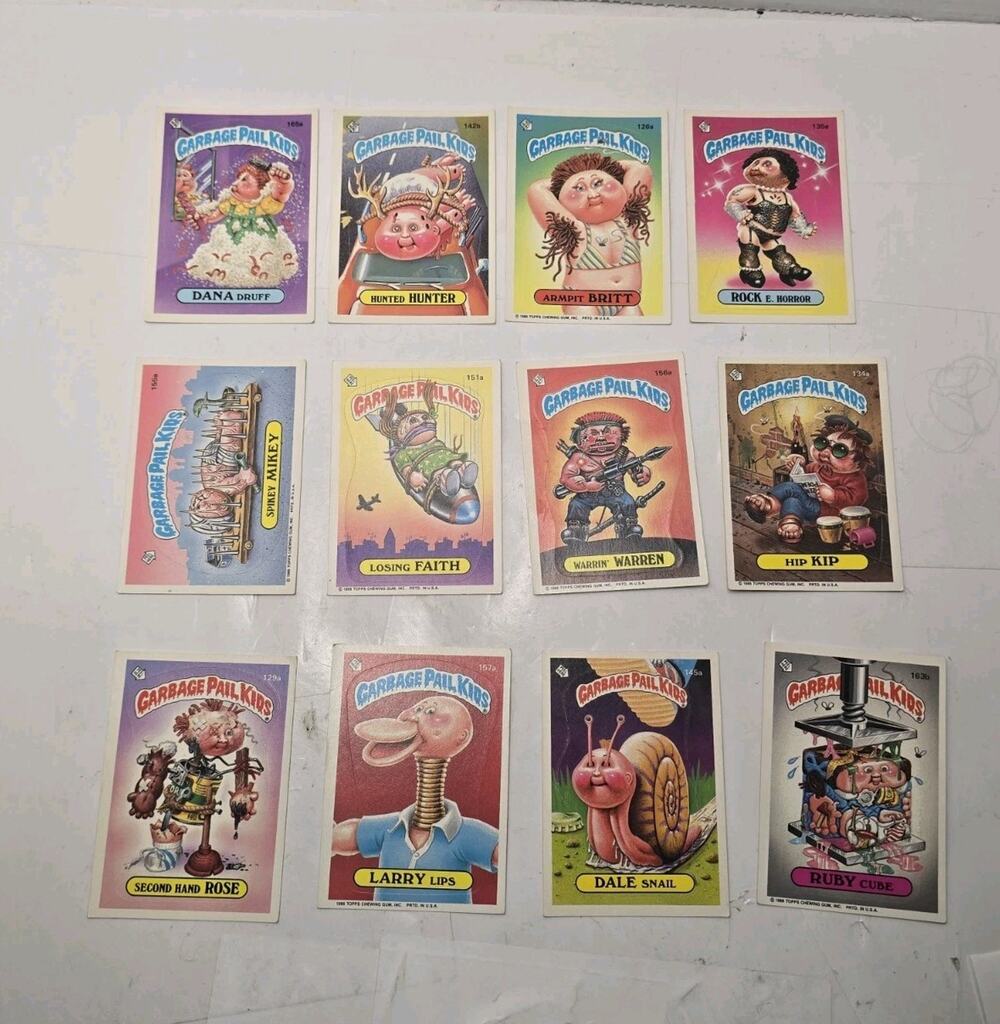 Garbage Pail Kids Cards Series 4 , 1986 , Lot of 12 Gpk Lot 2